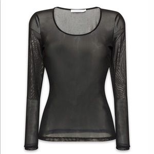 ANNE FONTAINE MYSTERY LONG SLEEVE MESH TOP
